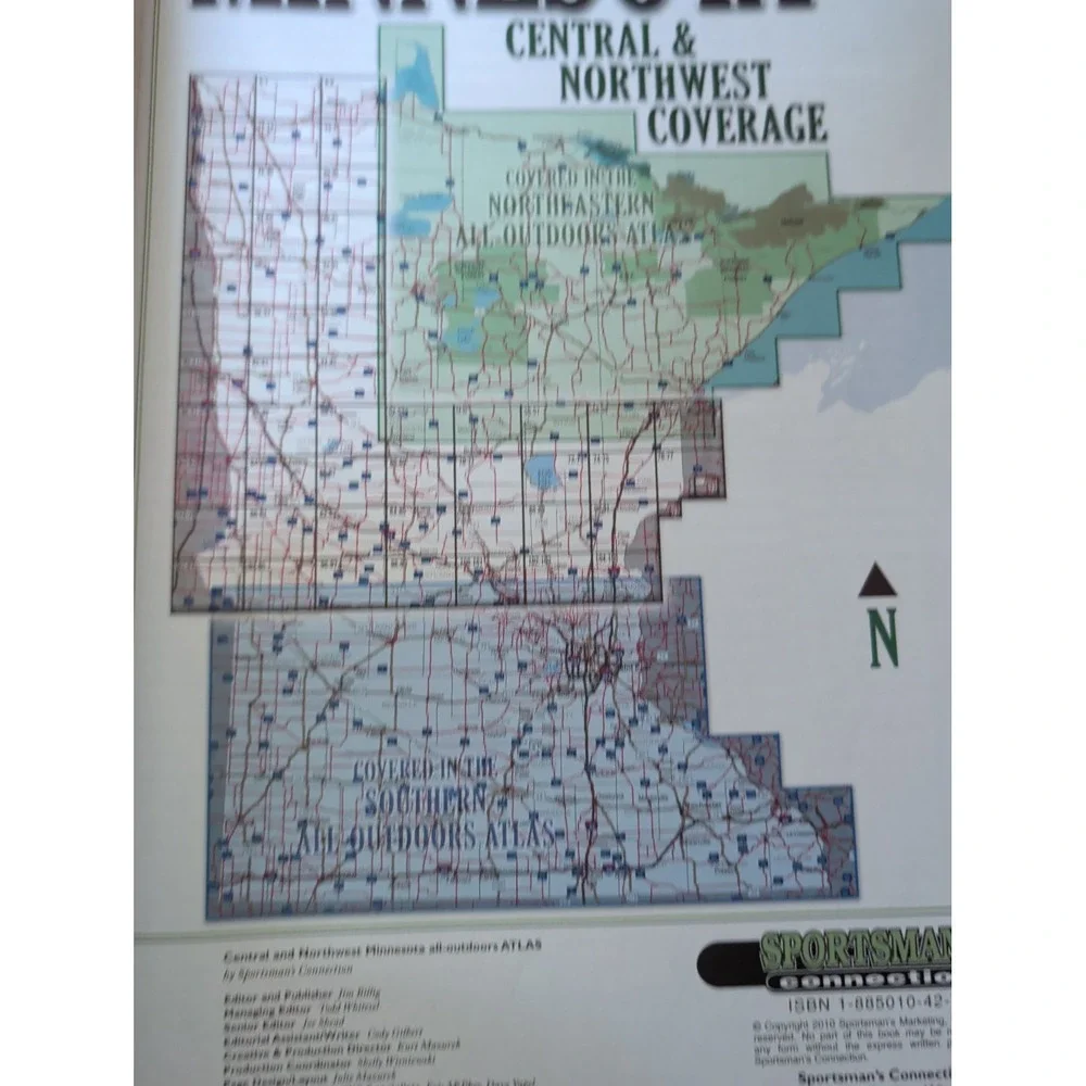 Central & Northwest Minnesota All Outdoors Atlas by Sportsman's Connection VG